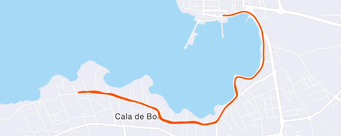 Map of the activity, Carrera de noche