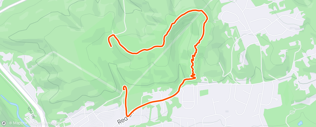 Map of the activity, Pulled out the old Trance for a brisk morning ride. Squishy brakes