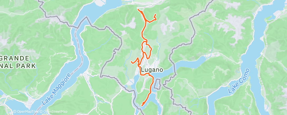 Map of the activity, Pedalata mattutina