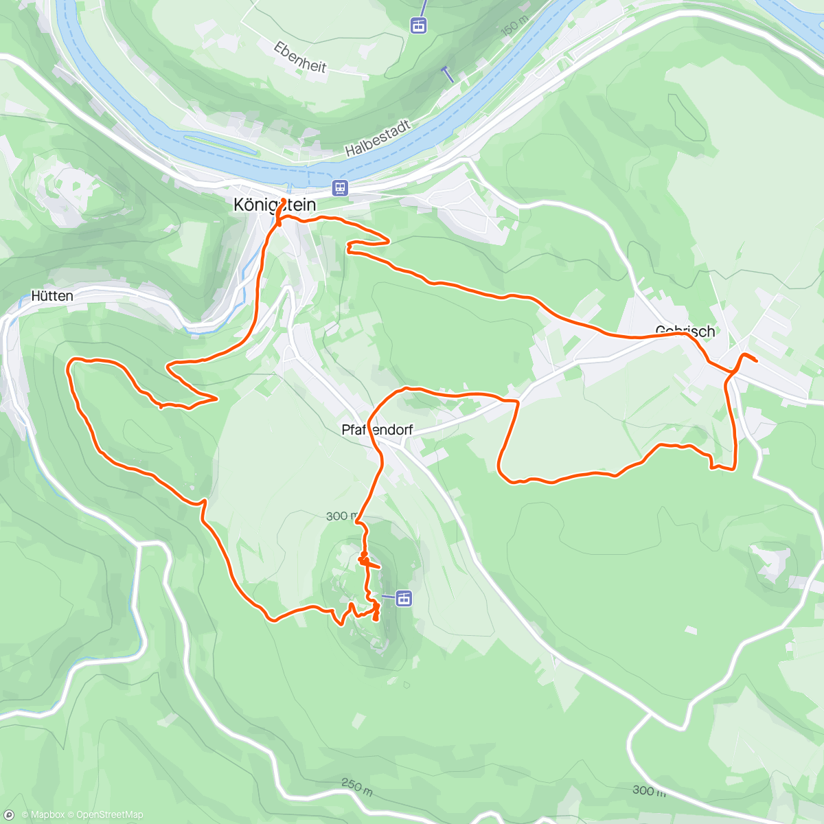 Mapa de la actividad, Pfaffenstein - Quirl - schöne Aussicht