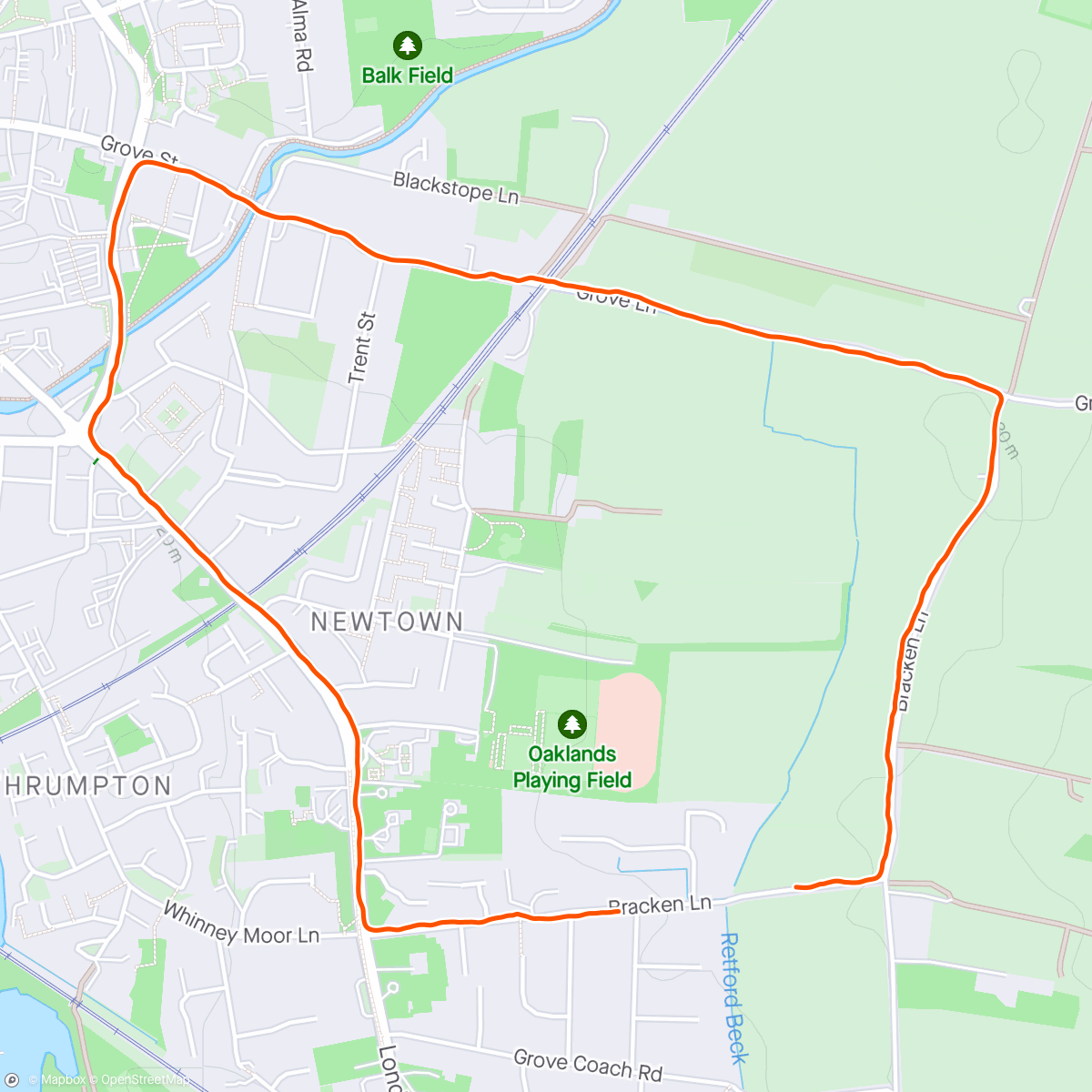 Map of the activity, Couch to 5km with Freya