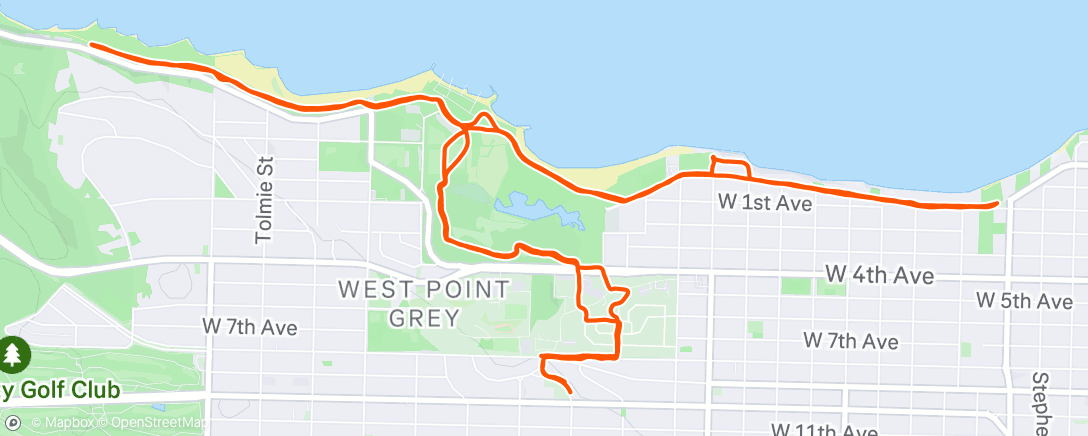 Map of the activity, Morning Run