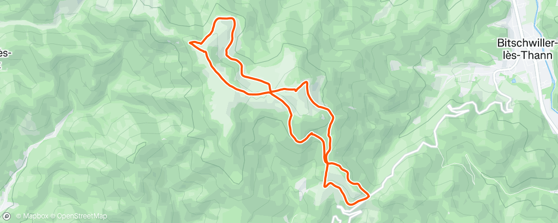 Map of the activity, Rossberg Hike