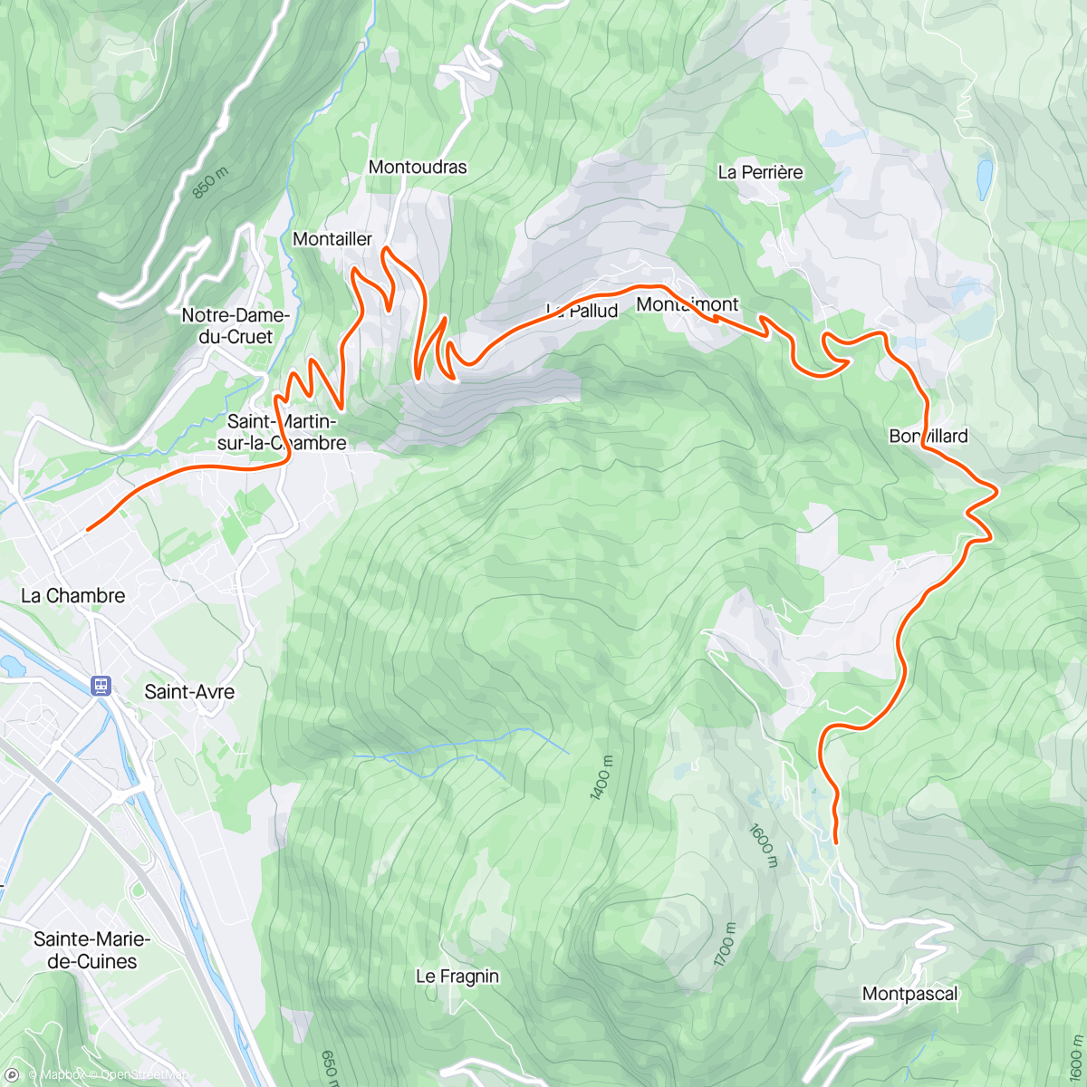 アクティビティ「Kinomap - 😍⛰ Scenic downhill from Col de Chaussy (🇫🇷)」の地図