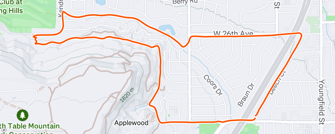 Map of the activity, Morning Run