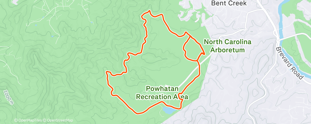 Map of the activity, Morning Run