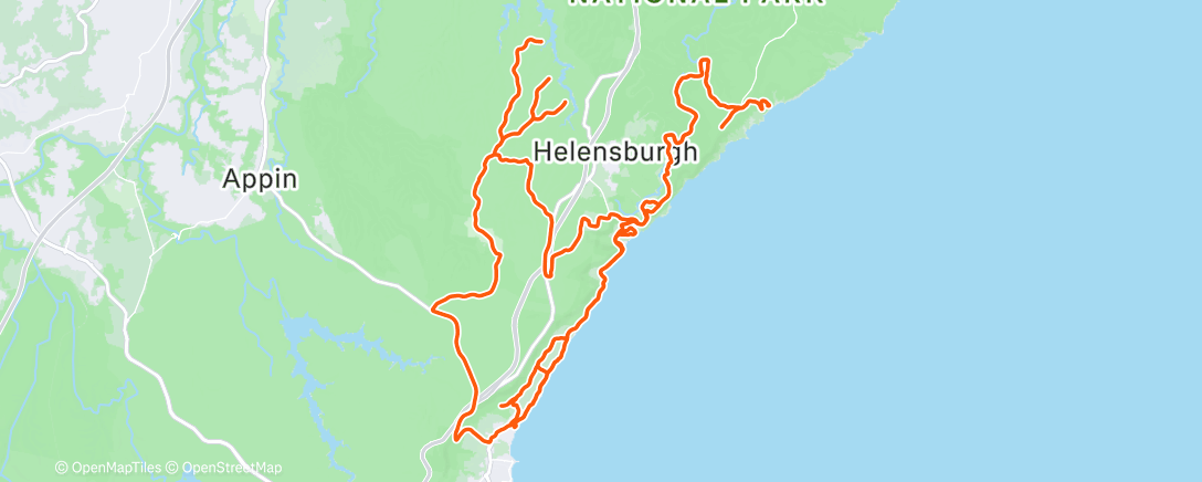 Map of the activity, Cycling