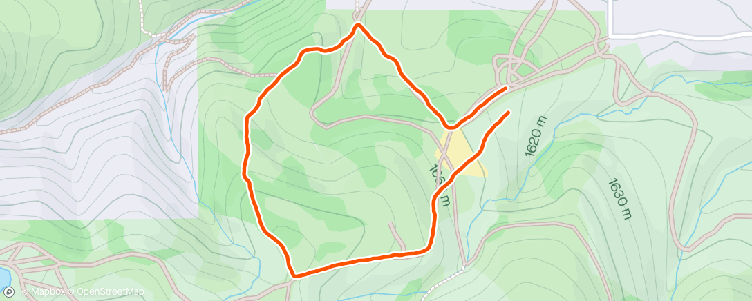 Map of the activity, Short hike