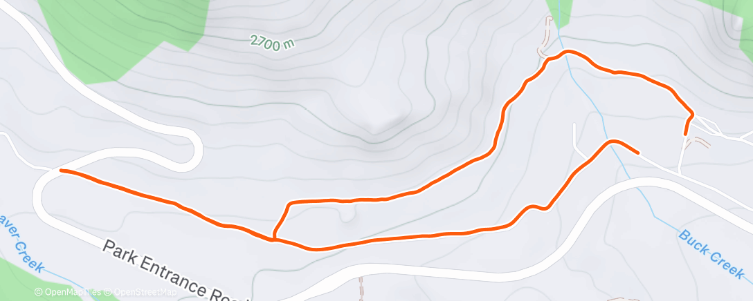 Map of the activity, Lunch Trail Run