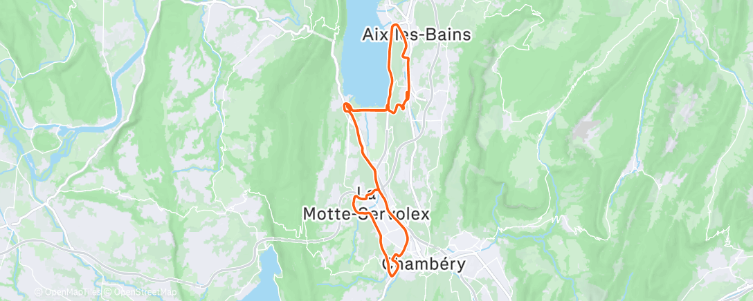 Map of the activity, Sortie récup' à vélo