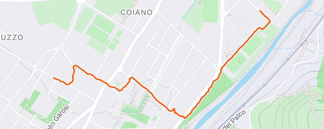 Map of the activity, Camminata pomeridiana