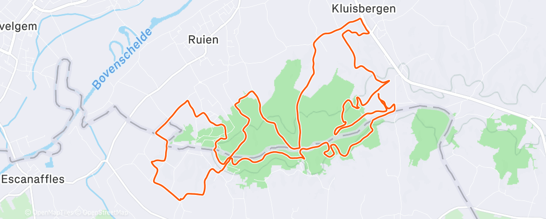 Map of the activity, Morning Run