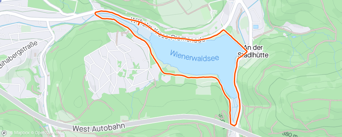 Map of the activity, Wienerwaldsee