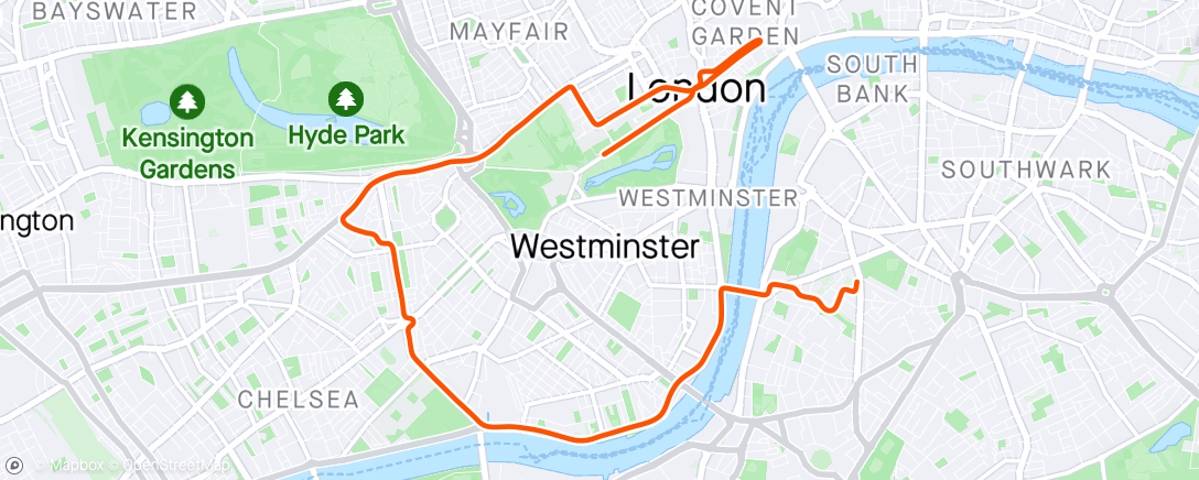 Map of the activity, Zwift - Knife-edge in London
