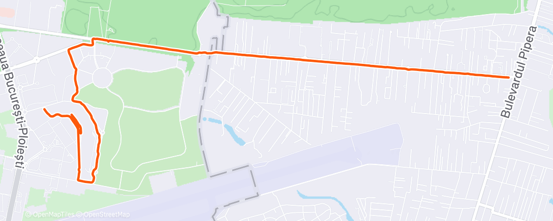 Map of the activity, Evening Run