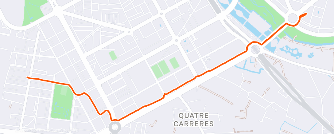 Map of the activity, Caminata de noche