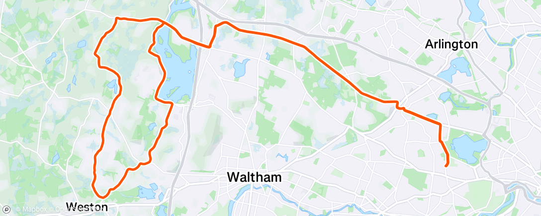 Map of the activity, Afternoon Ride