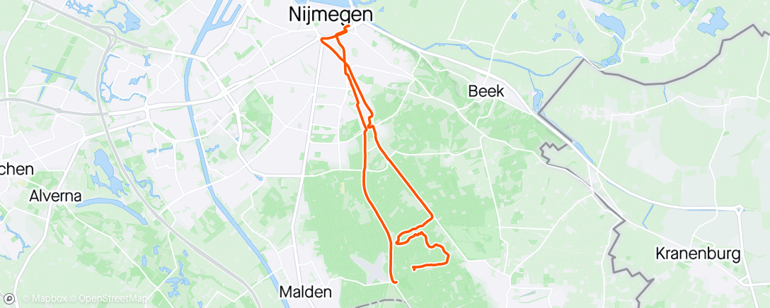 Mapa da atividade, Terug in NL. Naar de logopediste en via mtb route terug