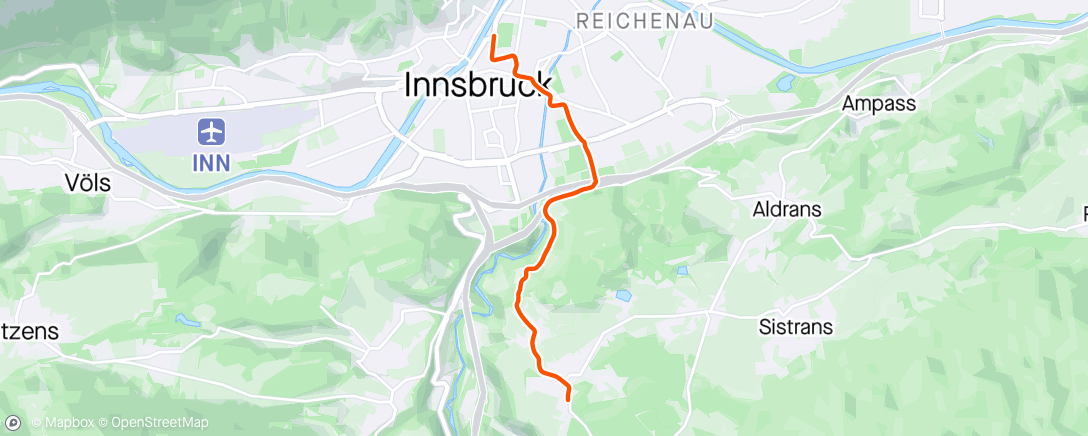 Map of the activity, Buongiorno day 1 in Innsbruck lavori al medio in salita