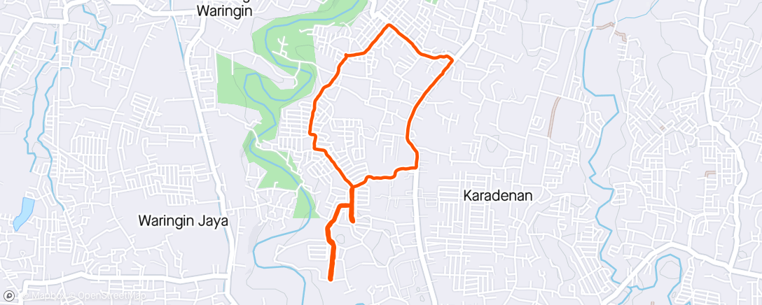 Map of the activity, 24-32 Cibinong Morning Walk