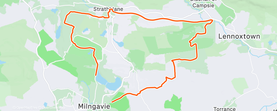 Map of the activity, Round the Glen off road edition