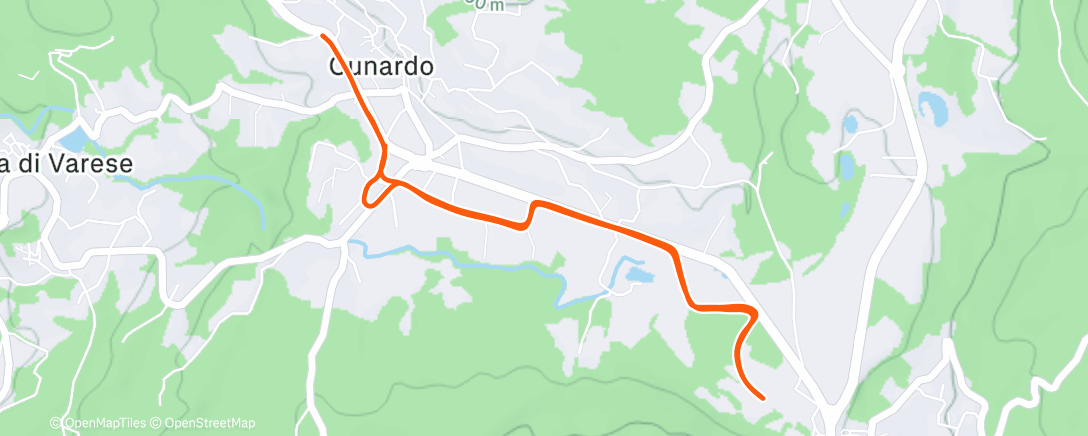 Map of the activity, Corsa dell'ora di pranzo