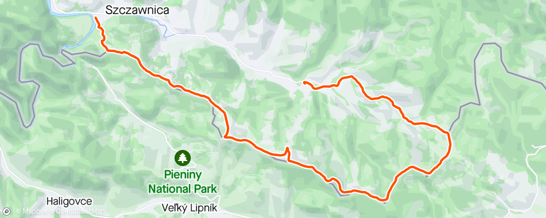 Map of the activity, Pieniny Ultra Trail: Chyża Durbaszka ⚡️