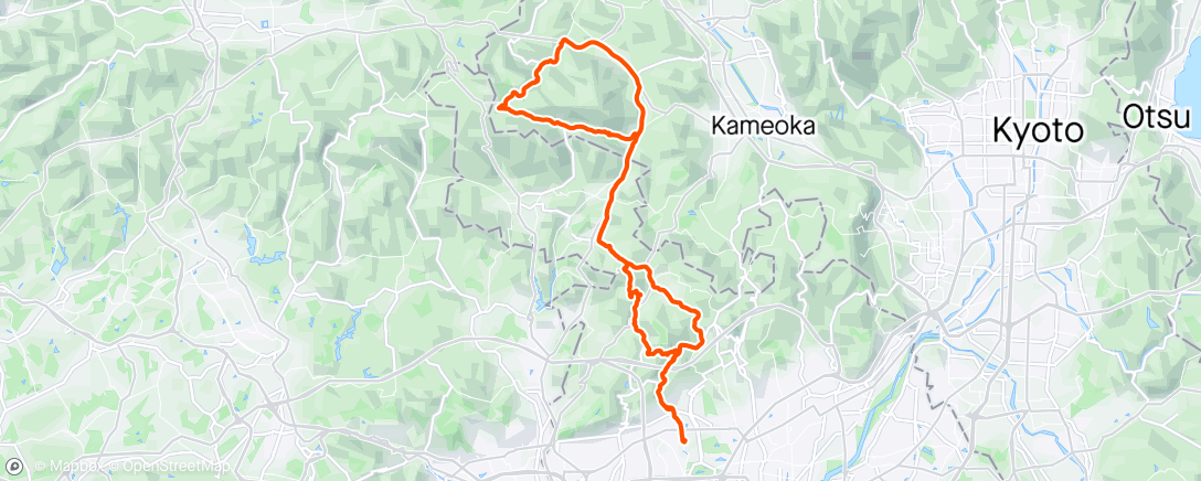 Map of the activity, 瑠璃渓サイクリング