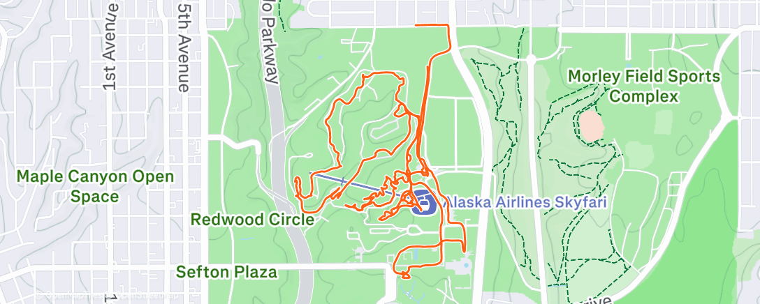 Map of the activity, San Diego zoo