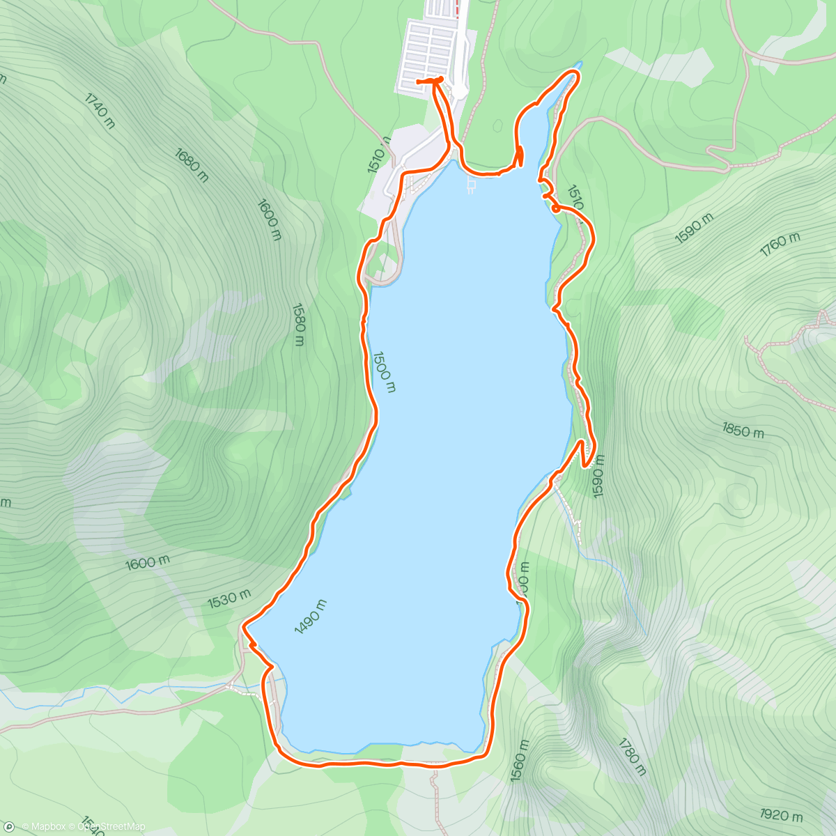 Mapa de la actividad, Lago di Braies