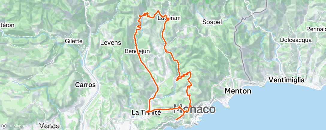 Mapa da atividade, Morning Ride