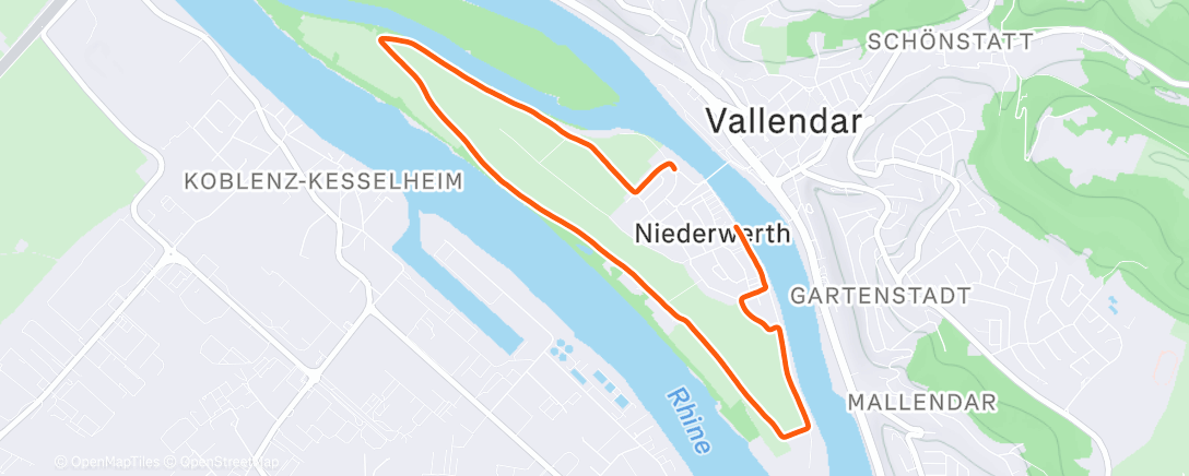 Map of the activity, Lunch Run