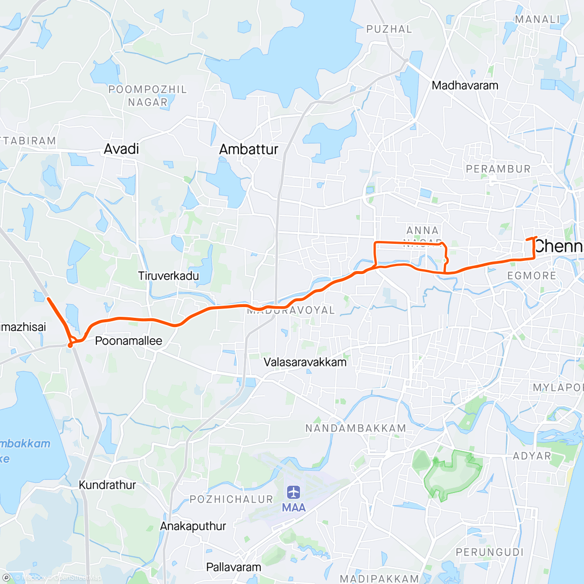 Map of the activity, Morning Ride