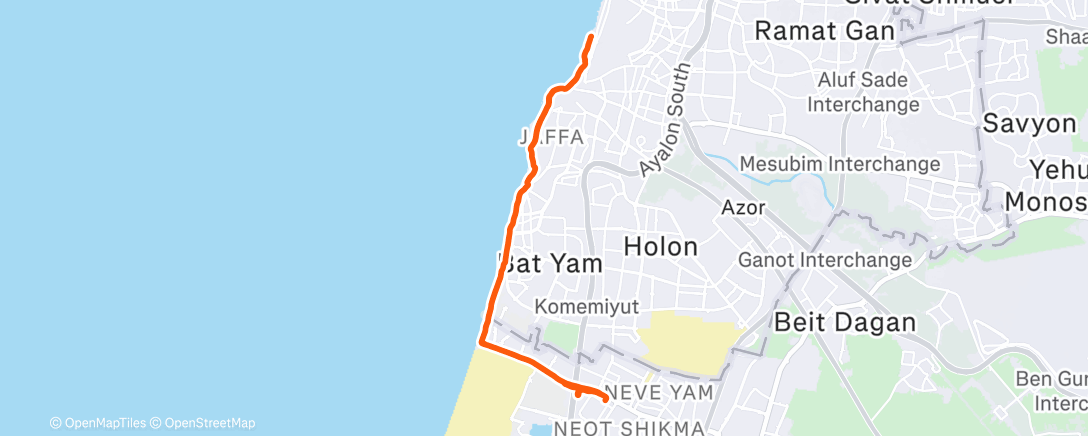 Map of the activity, Morning Run