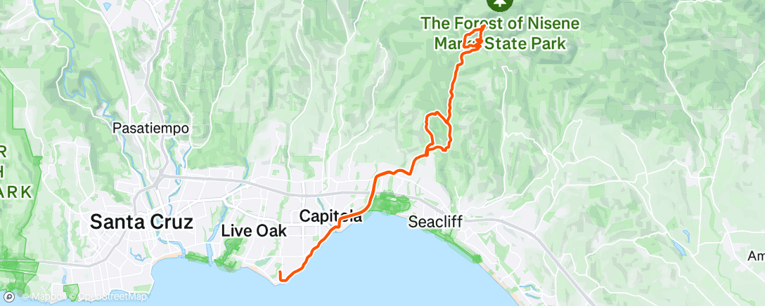 Map of the activity, Afternoon Ride