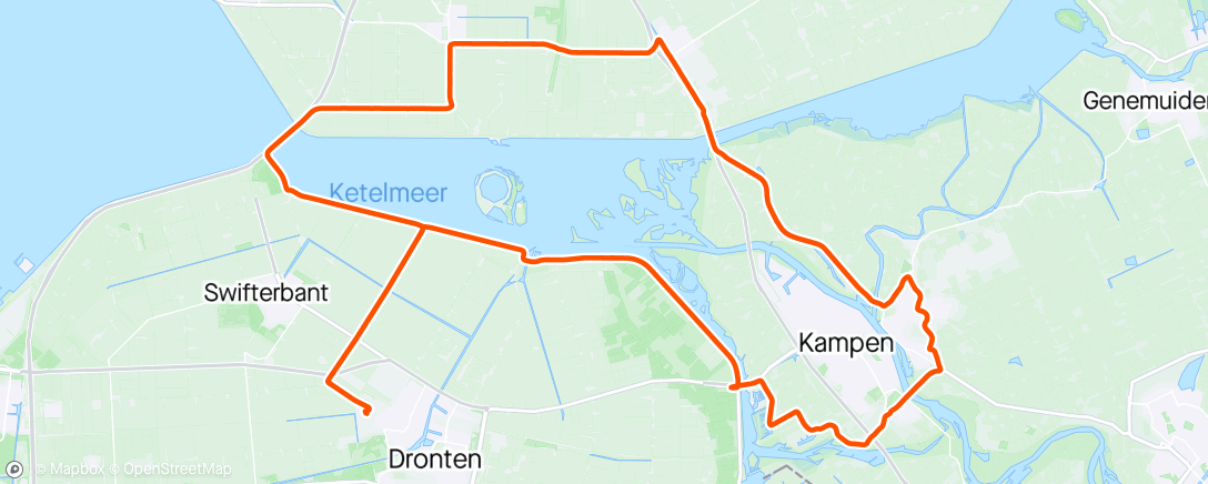 Map of the activity, Lekker fietsweertje, frisse wind
