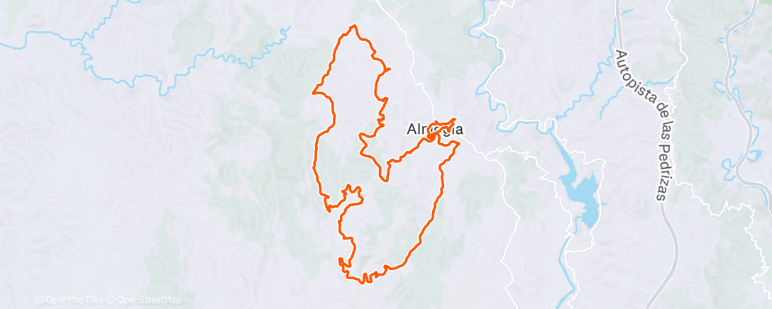 Map of the activity, Bicicleta por la mañana