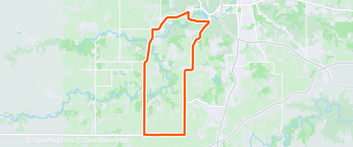 Route map for Sunday Morning Social