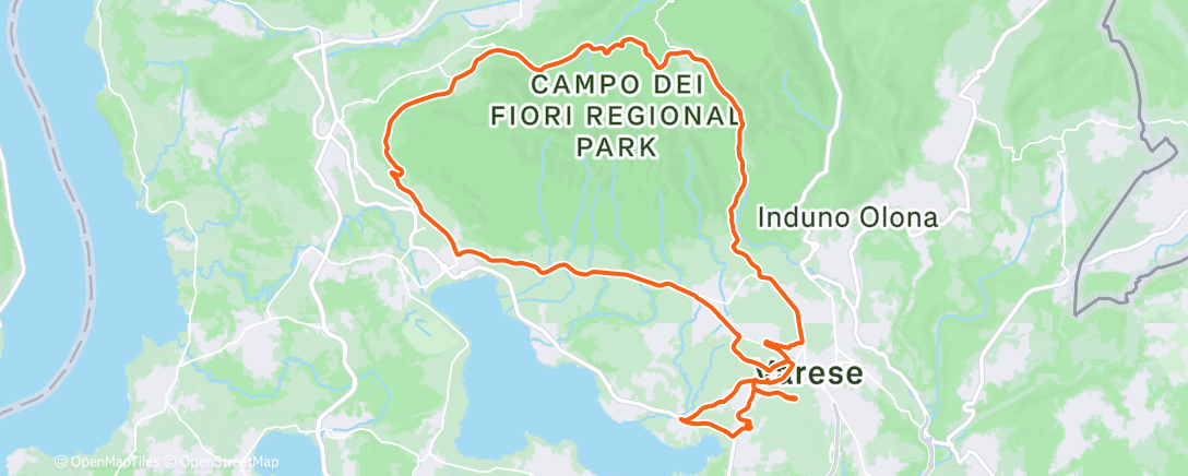 Map of the activity, Easy ride.