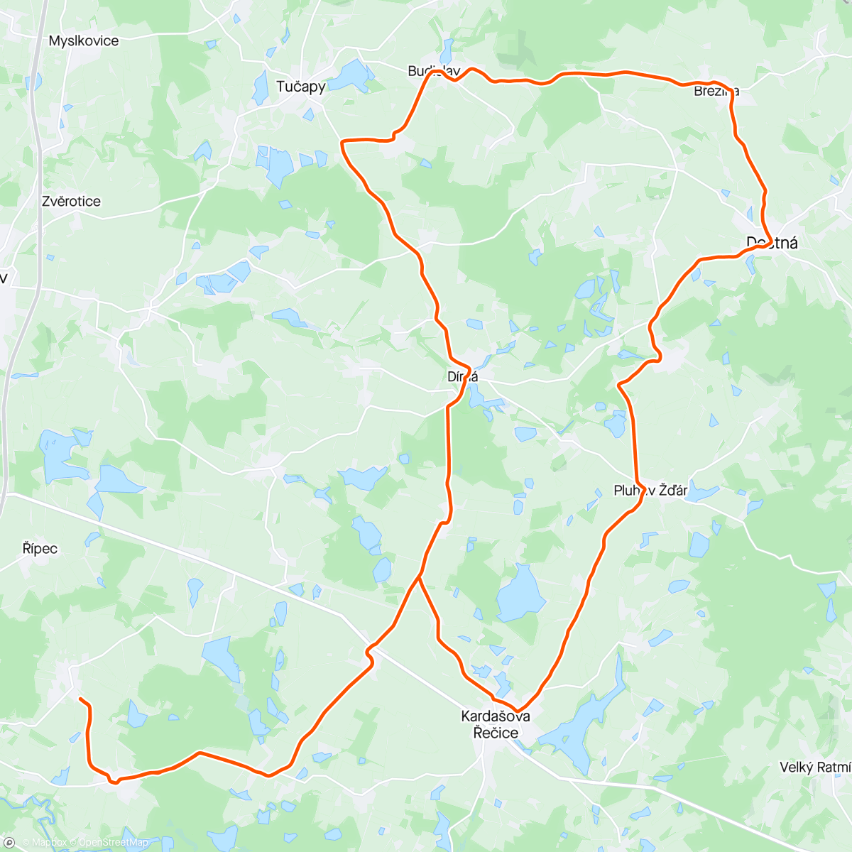 Map of the activity, Test časovky  🚴