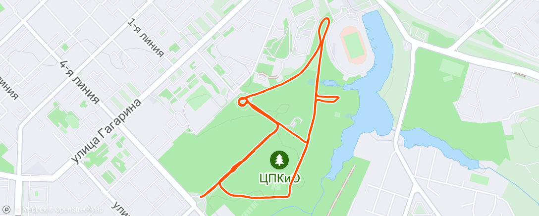 Map of the activity, Morning Run