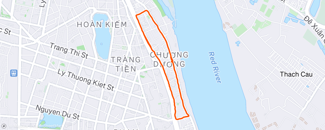 Map of the activity, Evening Run