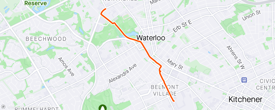 Map of the activity, Afternoon Ride