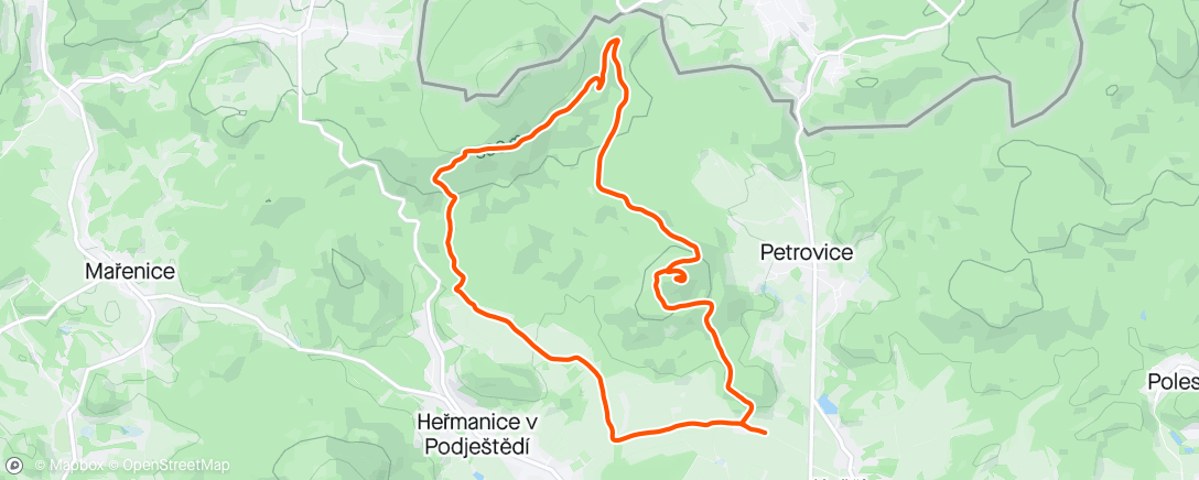 Map of the activity, Afternoon 🐺 Trail Run