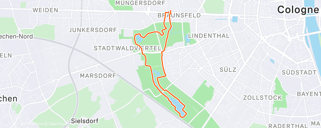 Map of the activity, Lunch Run