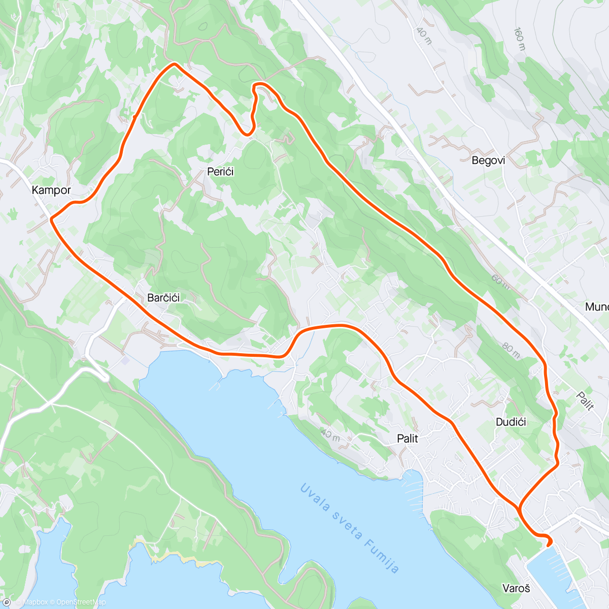 Mapa da atividade, Rab island "hero" 2024.. skraćena verzija