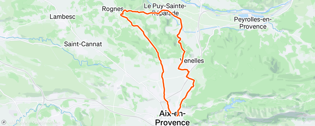 Map of the activity, Morning Ride