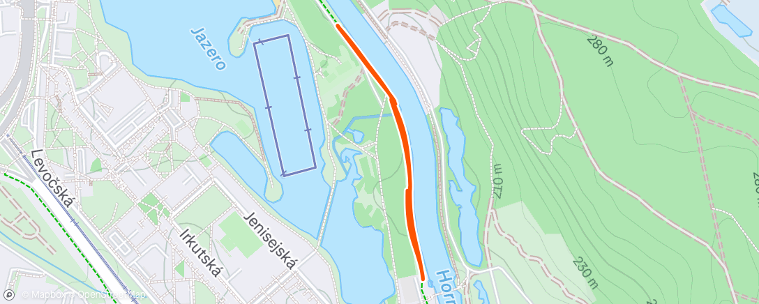 Mapa de la actividad, Evening Run