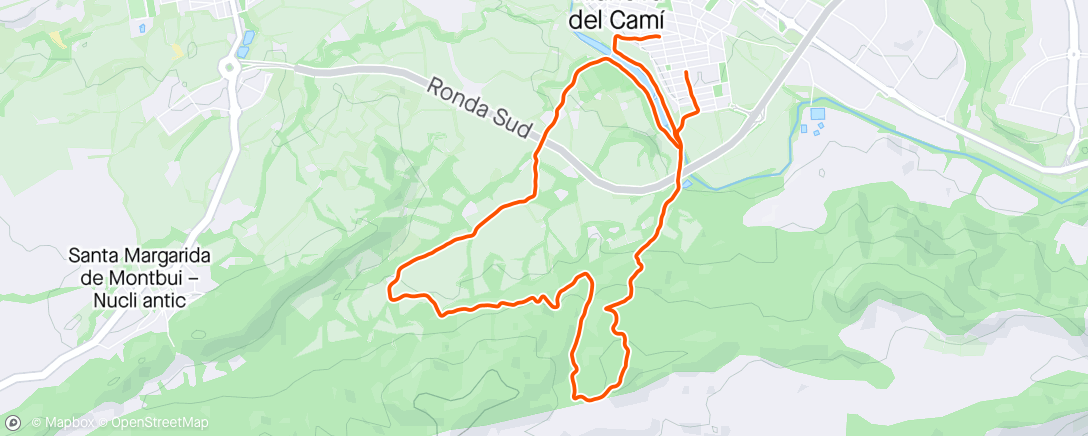 Map of the activity, Carrera de montaña vespertina
