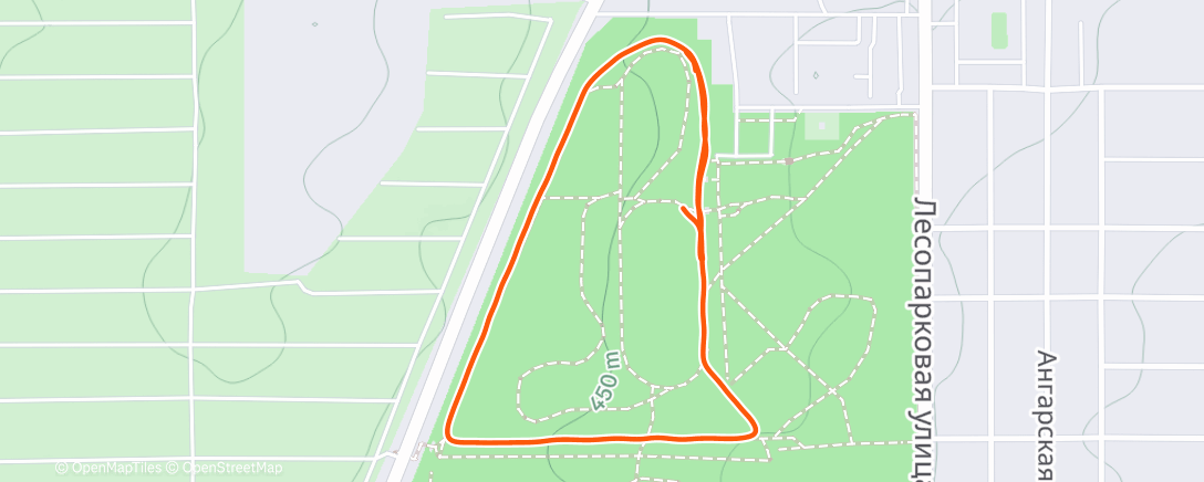 Map of the activity, Morning Run